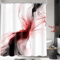 Cinbloo Black and Red 60Wx72H Shower Curtain Burgundy Abstract Modern Ombre by Cinbloo