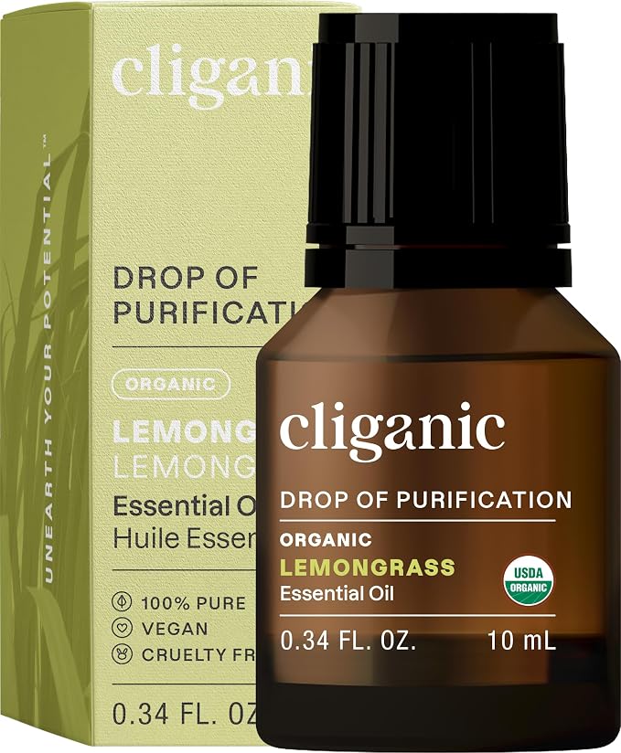 Cliganic USDA Organic Lemongrass Essential Oil by Cliganic
