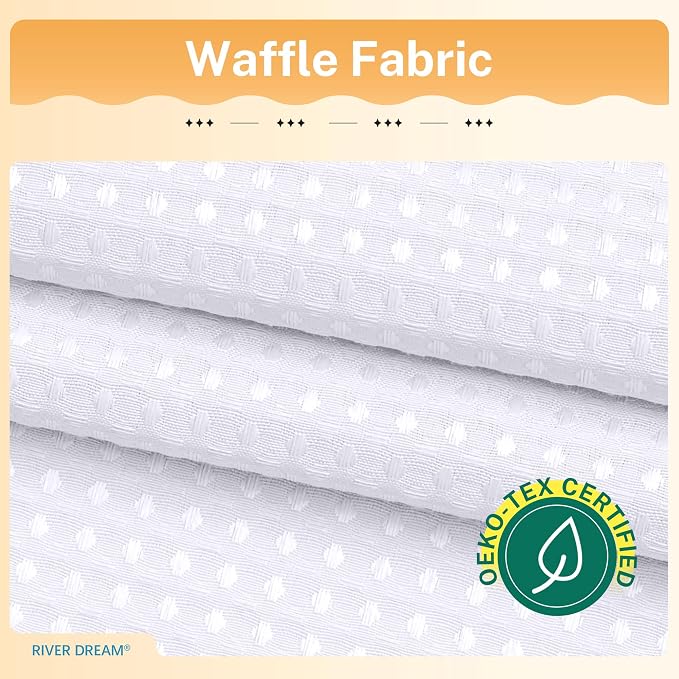 River Dream Stall Waffle 3 in 1 Shower Curtain Set, - Image 5