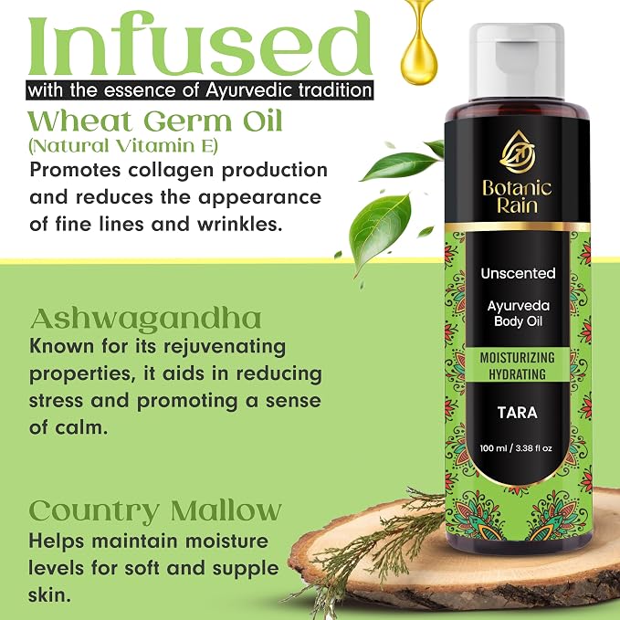 Ayurveda Unscented Body Oil After Shower, Moisturizing & Hydrating Natural - Image 3