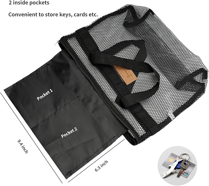 Mesh Shower Caddy Bag Portable Hanging Toiletry and Bath Organizer - Image 4