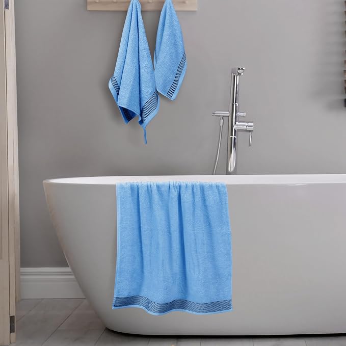 Belizzi Home Ultra Soft 3 Pack Cotton Towel Set, Contains a Bath Towel 28x55 - Image 4