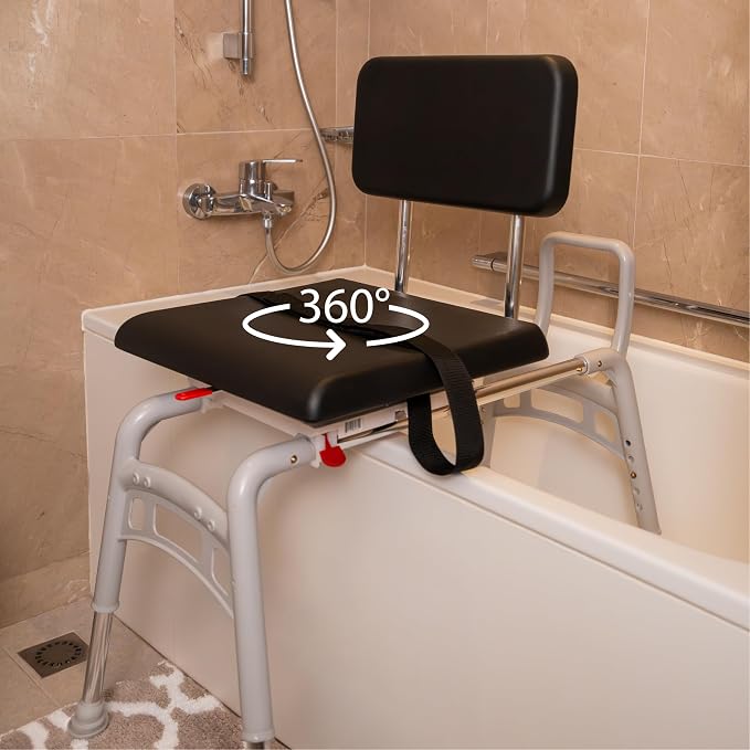 Eagle Health Supplies Sliding Shower Chair Tub Transfer Bench - Image 3