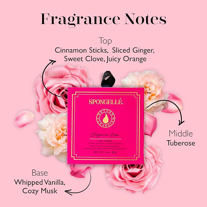 Spongelle Bulgarian Rose Wild Flower Buffer Body Scrubber - Image 3