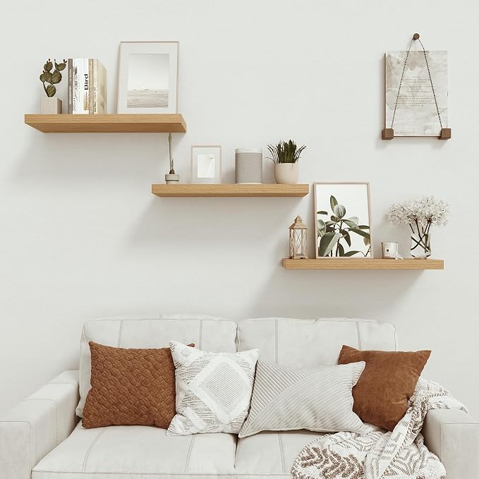 Vivelove Floating Shelves 24 inchs Long, Bathroom Shelves Over Toilet 9.1” Deep - Image 5