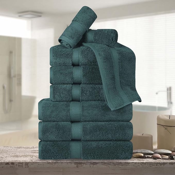 BNM Egyptian Cotton Heavyweight Towels, 800 GSM, Face/ Washcloths, Hand Towels - Image 2
