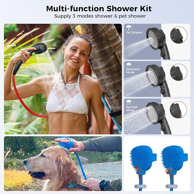 CAMPLUX Nano 3 Max, Portable Propane Water Heater & Shower Pump, Rechargeable - Image 5