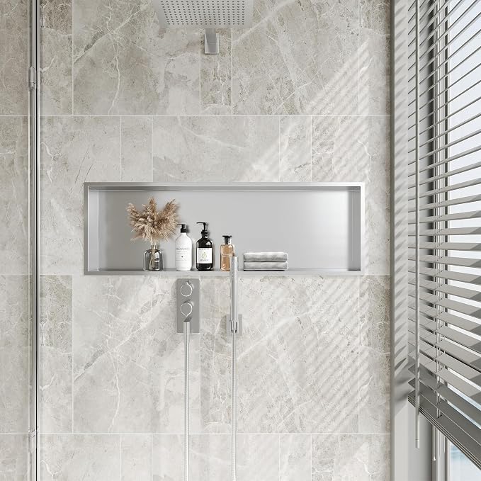 Neodrain No Tile Shower Niche, Shower Cabinet Bathroom Shelf, Inner Size 36" X - Image 2