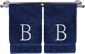 Monogrammed Hand Towel, Personalized Initial Gift, Extra Absorbent 100% Turkish by BareCotton