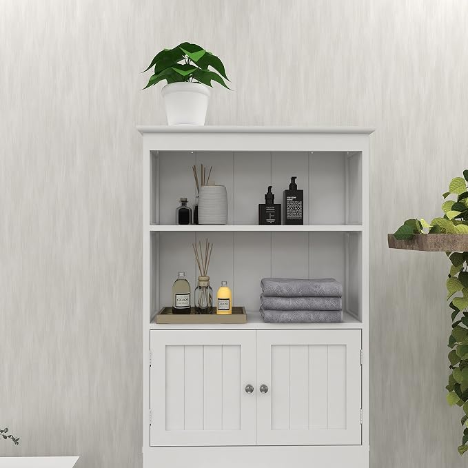 Over The Toilet Storage Cabinet, 2-Tier Bathroom Spacesaver - Image 6