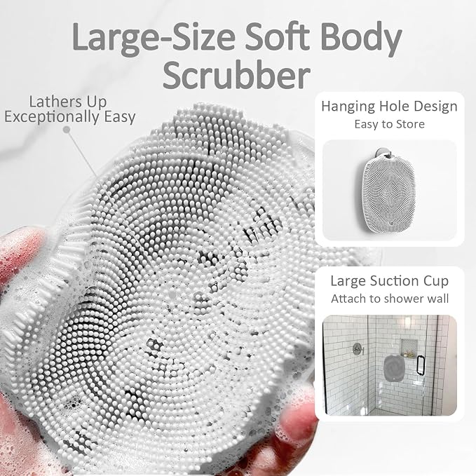 Soft Silicone Body Scrubber, Gentle Like a Hand Exfoliating Your Skin and Build - Image 2