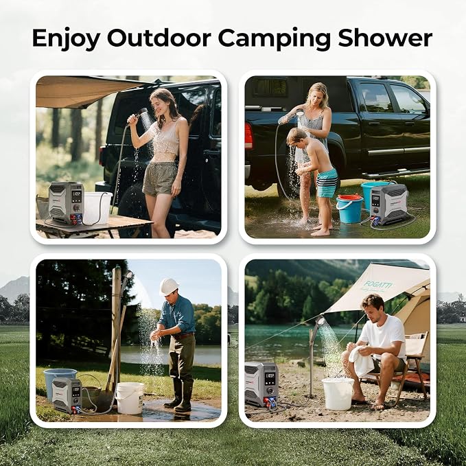 FOGATTI InstaShower GO, Portable Propane Tankless Water Heater 19, 000 BTU - Image 8
