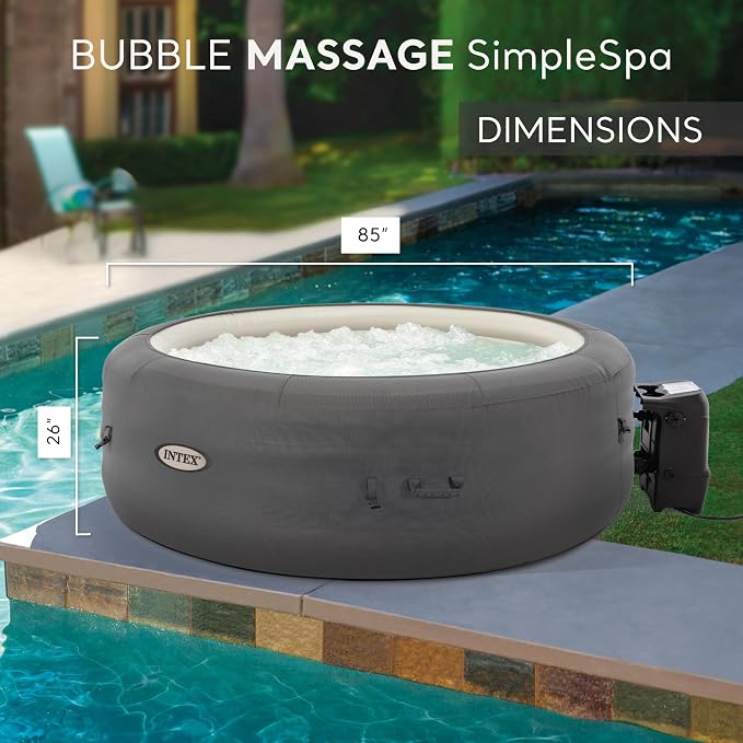 INTEX SimpleSpa Inflatable Hot Tub, 6 Person Jet Massage Spa - Image 5