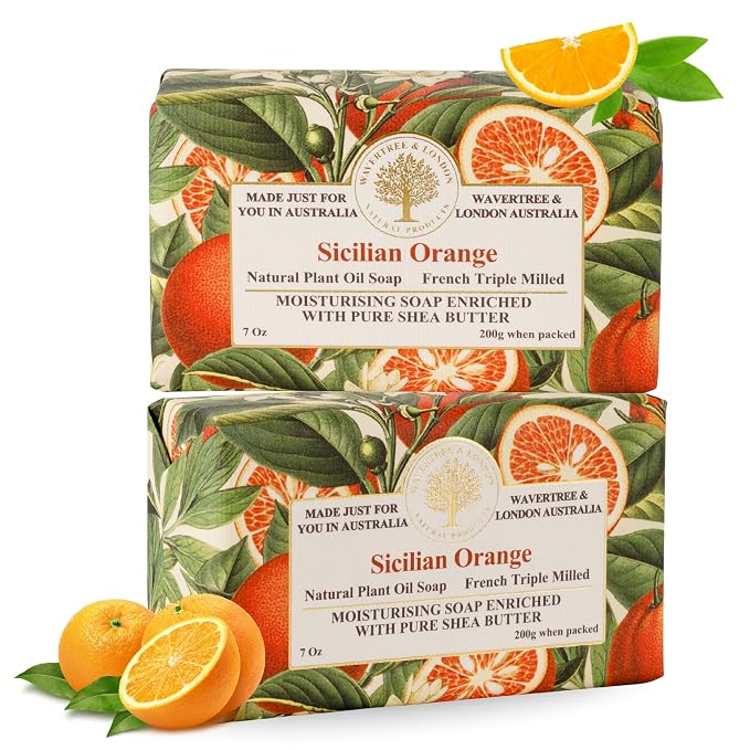 Wavertree & London Sicilian Orange Scented Natural Soap, 7oz Moisturizing by AustralianNaturalSoap