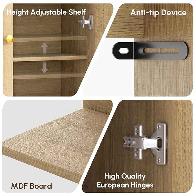 HMstone Over The Toilet Storage Cabinet, Arched Bathroom Organizer and Storage - Image 5