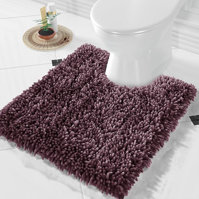 Yimobra Toilet Rugs U Shaped Washable, Extra Thick Soft Absorbent Chenille by Yimobra