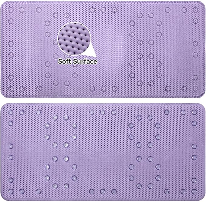Double Layer Foam Non Slip Bathtub Mat 37x17in, More Comfortable and Thicker - Image 8