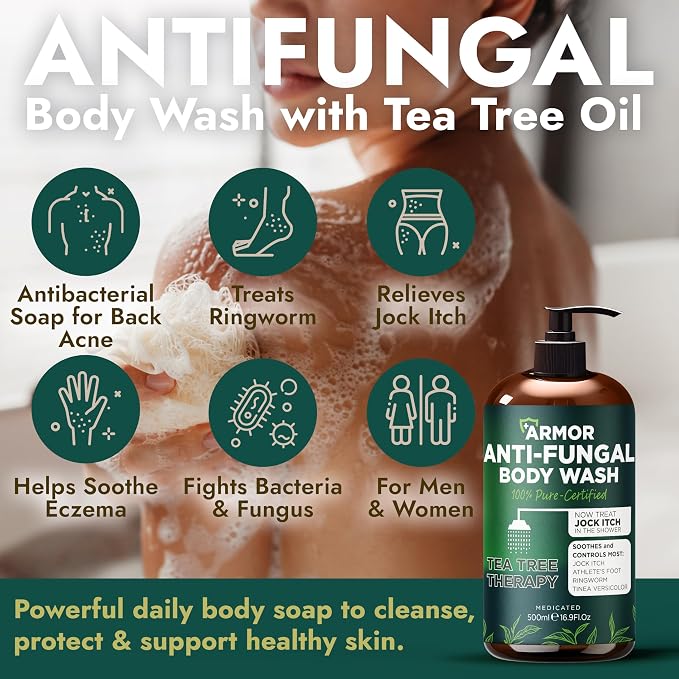 Antifungal Body Wash with Tea Tree Oil | Antibacterial Soap - Image 7