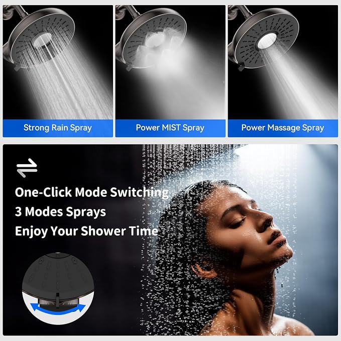 Filtered Shower Head- 8 Inches High Pressure Fixed Rain Showerhead - Image 4