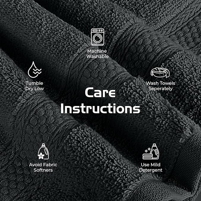 RIVERSIDE 12 Pack Premium 100% Cotton Face Washcloths, 550 GSM, 12 x 12 Inches - Image 6