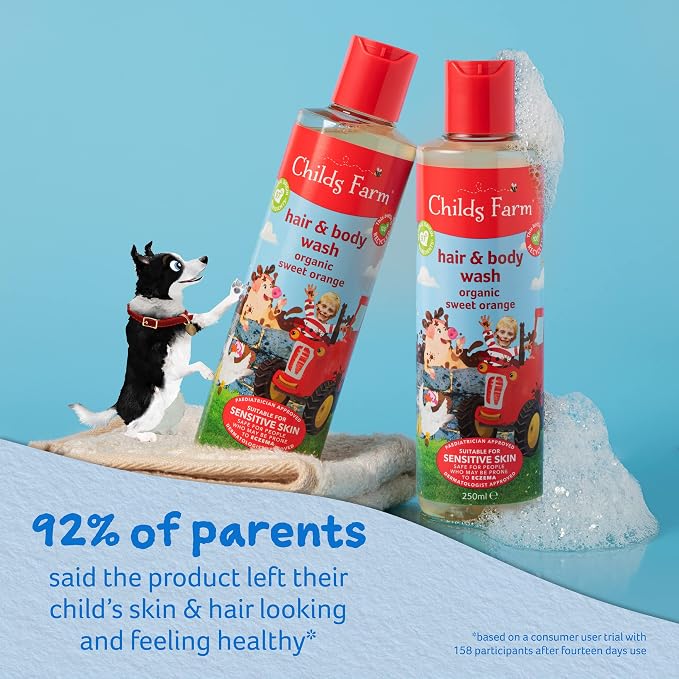 Childs Farm hair & body wash organic sweet orange 250ml - Image 3