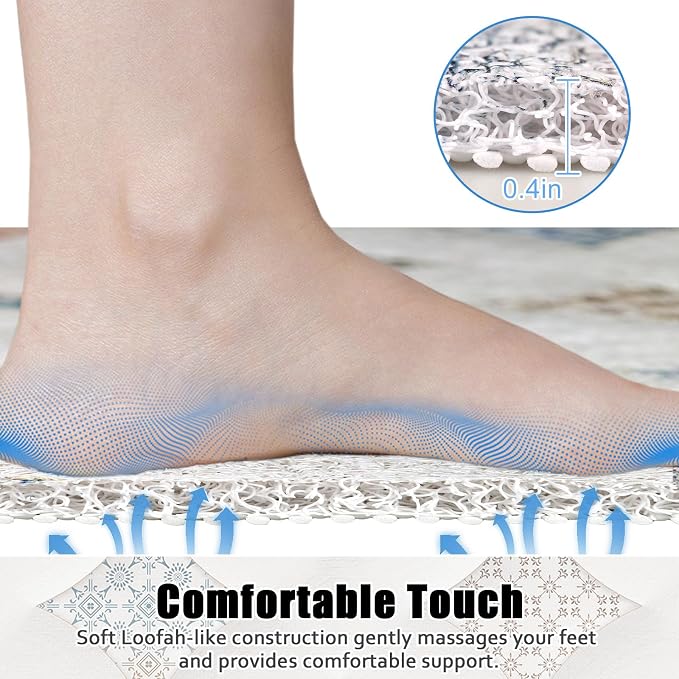 Square Shower Mat Non Slip: 31x31 Inch Extra Large Shower Floor Mat - Image 3