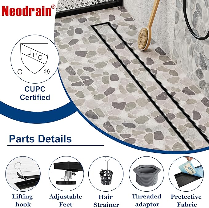 Neodrain 54-Inch Linear Shower Drain - Image 5