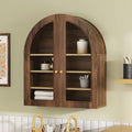 Large Arched Bathroom Wall Cabinet Wooden Medicine Cabinet by MoomJiee