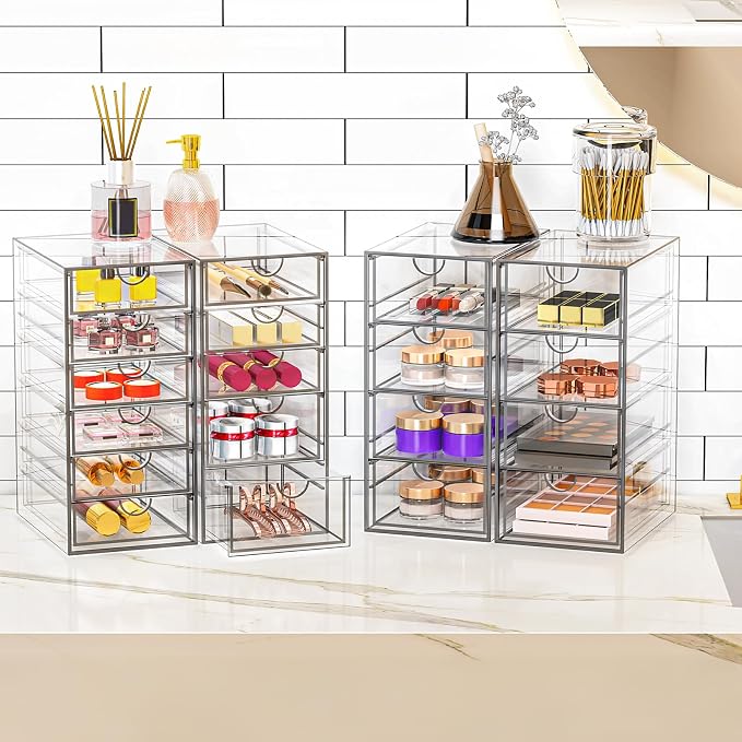 Arcylic Makeup Organzier with 11 Drawers, Bathroom Makeup Organizer - Image 2