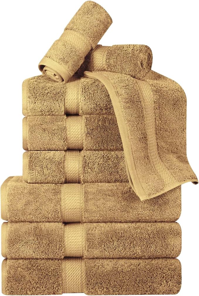 BNM Egyptian Cotton Heavyweight Towels, 800 GSM, Face/ Washcloths, Hand Towels by Blue+Nile+Mills