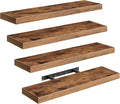 Floating Shelves for Wall, 1.5" Thick Wall Shelf Set of 4 by RALGEND