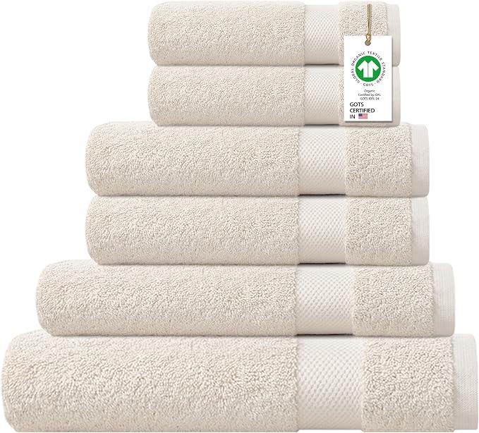 Delara 100% Organic Cotton Towel 650 GSM Plush Feather Touch Quick Dry Towel by Delara