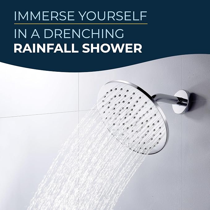 HammerHead Showers® Solid Metal 8 Inch Rainfall Shower Head – MATTE BLACK - Image 7