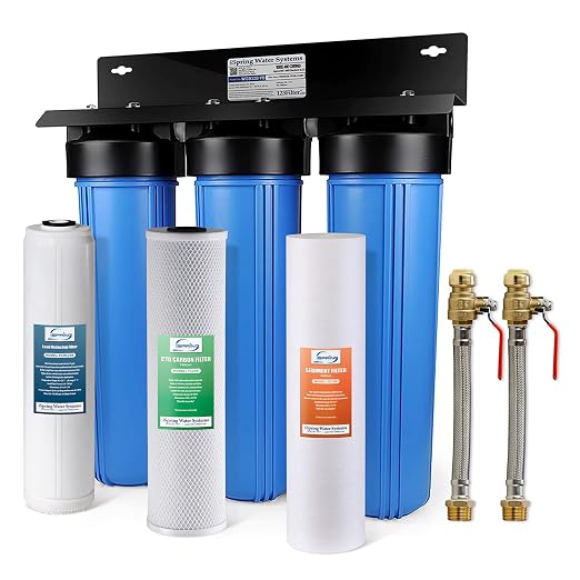 iSpring WGB32B-PB 3-Stage Whole House Water Filtration System w/ 3/4'' Push-Fit by iSpring