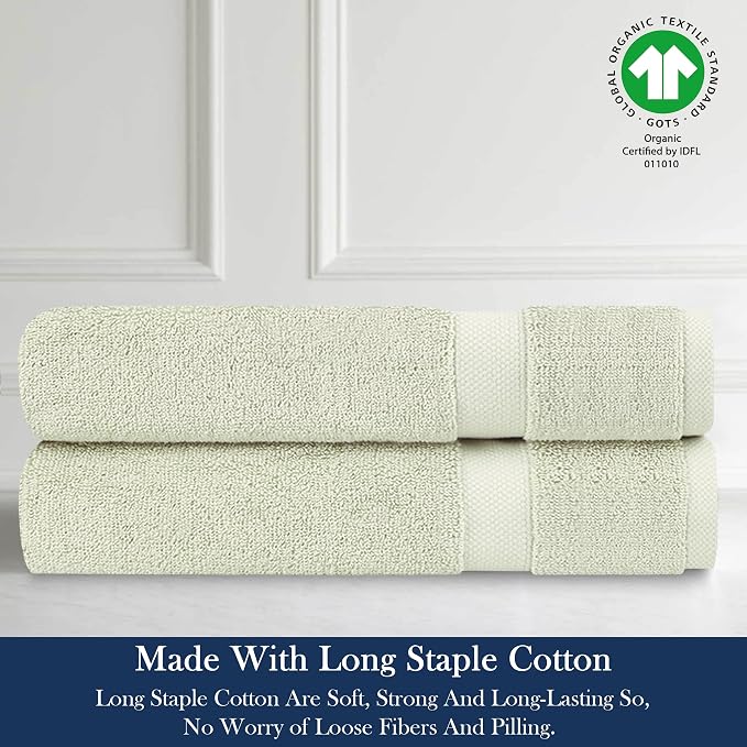 Delara Organic Cotton Luxuriously Plush Hand Towel Pack of 2 | GOTS & OEKO-TEX - Image 3