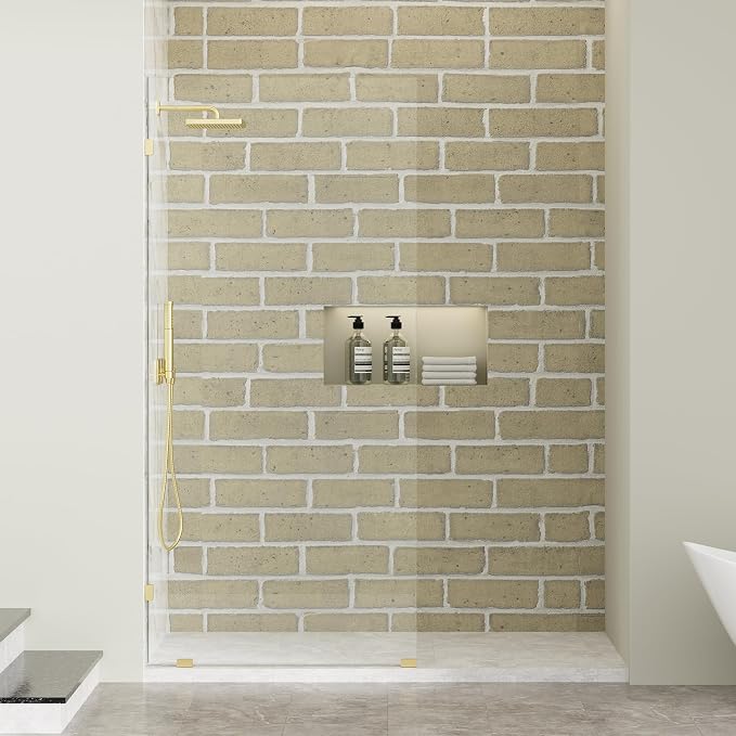Frameless Fixed Shower Screen 36" W × 78" H, Shower Glass Panel, 5/16" SGCC by FINDEPOT