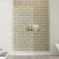 Frameless Fixed Shower Screen 34" W × 74" H, Shower Glass Panel, 5/16" SGCC by FINDEPOT