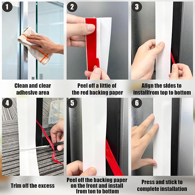 20Ft T-Shaped Door Draft Stopper, Silicone Weather Stripping Seal Tape - Image 6