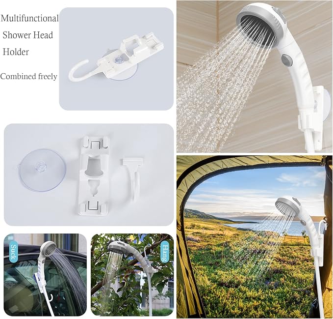 Iron Hammer Portable Shower Electric Shower Camping Shower Built-in 5000mAh - Image 6