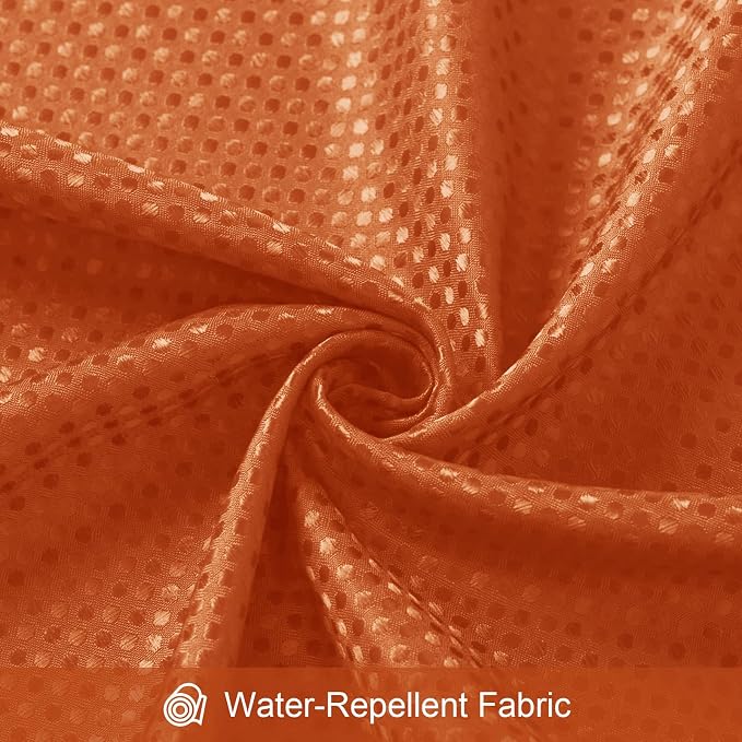 3 in 1 Long Burnt Orange Shower Curtain Set-72 W x 78 H, Modern Waffle and PEVA - Image 7
