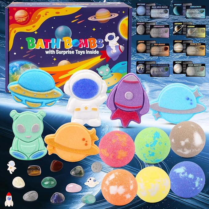 Galaxy Bath Bombs for Kids by KOPHINYE