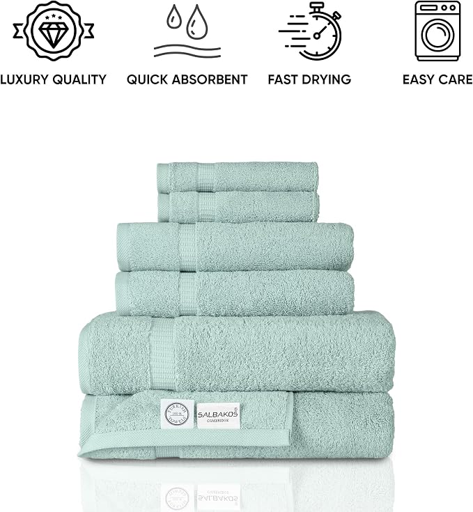 SALBAKOS 100% Turkish Cotton 6-Piece Towel Set | Heirloom Quality Hotel & Spa - Image 6