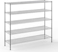 21" Deep x 72" Wide x 64" Height Wire Shelving Kit | 5-Tier | NSF Commercial by Regal+Altair