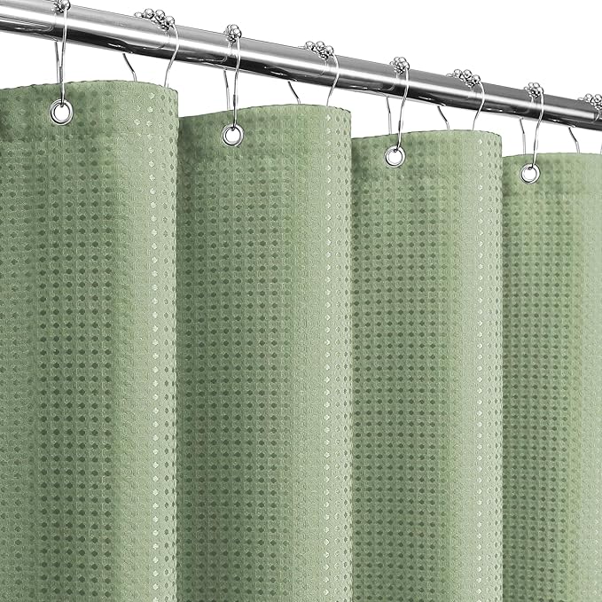 Gibelle Small Stall Shower Curtain 36 x 72, Narrow Half Waffle Weave Textured by Gibelle