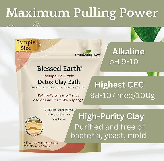 Blessed Earth Detox Clay Bath, 100% Pure Sodium Bentonite Therapeutic Grade – - Image 6