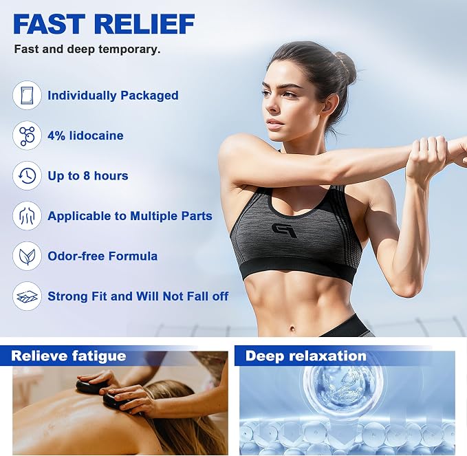 4% Lidocaine Maximum Strength Pain Relief Gel Patches - Image 4
