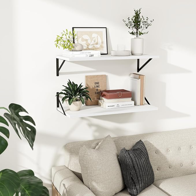 Dreamland Floating Shelves for Wall, 12 Inch Deep Floating Shelves Set of 2 - Image 8