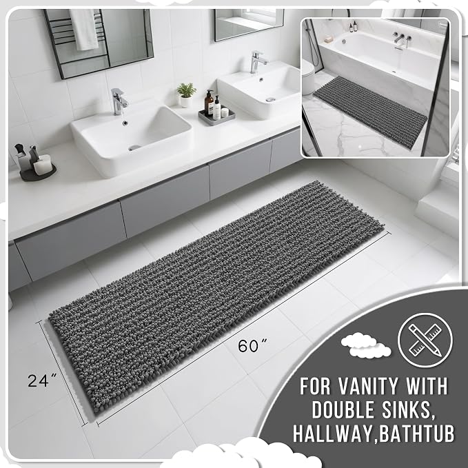 Yimobra Bathroom Runner Rug 60x24 Inch - Image 2