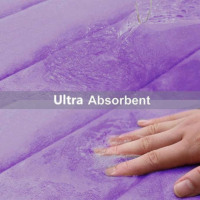 Buganda Memory Foam Bath Mat, Ultra Soft and Non-Slip Bathroom Rugs, Water - Image 5