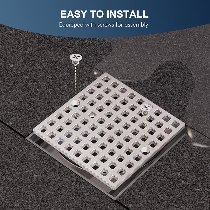 3-7/8" Brushed Nickel Shower Drain Cover - Image 5